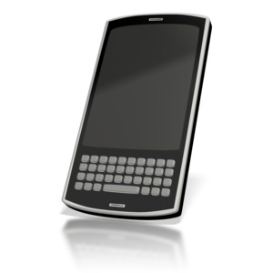 Touch Smart Phone Blank PowerPoint clipart graphic preview.