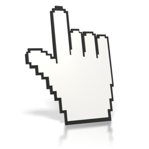 Mouse Finger Point Up PowerPoint clipart graphic preview.