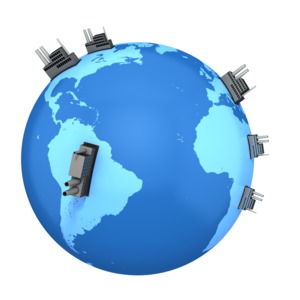 Western World Factories PowerPoint clipart graphic preview.