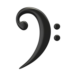 Music Bass Clef PowerPoint clipart graphic preview.