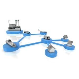 Shipping Distribution PowerPoint clipart graphic preview.