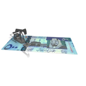 Oil Money Saudi Arabia PowerPoint clipart graphic preview.