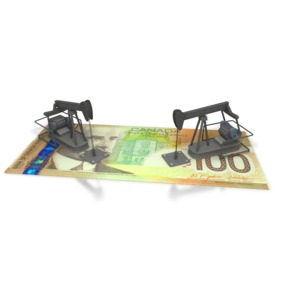 Oil Money Canada PowerPoint clipart graphic preview.