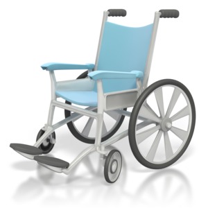 Medical Wheelchair PowerPoint clipart graphic preview.