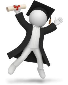 Graduate Diploma PowerPoint clipart graphic preview.