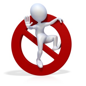 3D Figure Prohibited or Banned Symbol PowerPoint clipart graphic preview.