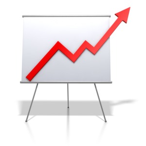 Financial Graph Increase PowerPoint clipart graphic preview.