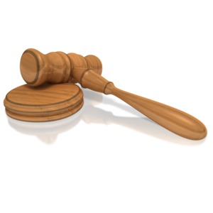 Court Gavel PowerPoint clipart graphic preview.