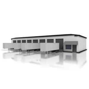 Large Warehouse PowerPoint clipart graphic preview.