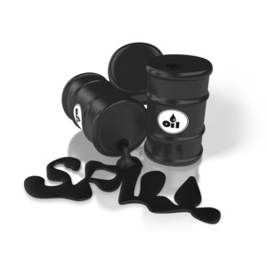 Oil Spill Barrel PowerPoint clipart graphic preview.