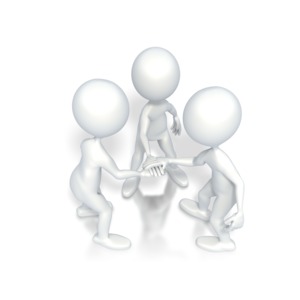 Go Team Motivational Huddle PowerPoint clipart graphic preview.