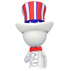 I Want You Stick Figure PowerPoint clipart graphic preview.
