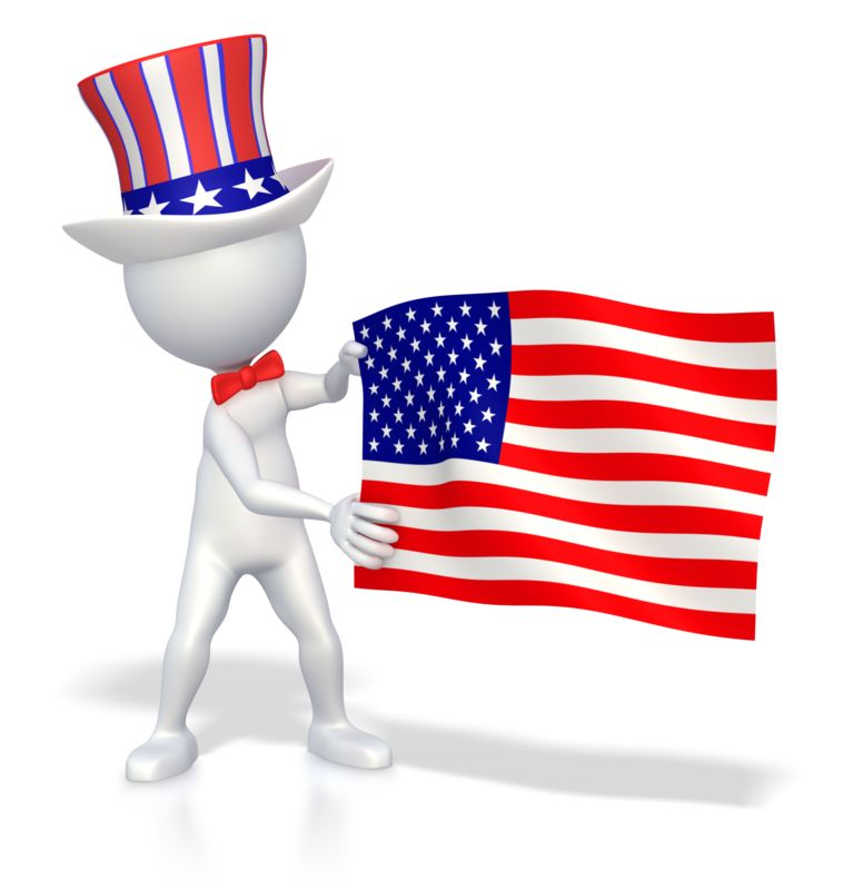 High-resolution clipart illustration of Stick Figure Holding American Flag , designed for seasonal marketing campaigns, corporate event presentations, and holiday promotions.