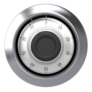 Chrome Dial Safe PowerPoint clipart graphic preview.