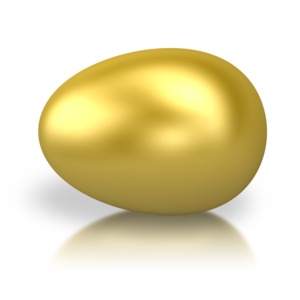 Golden Egg PowerPoint clipart graphic preview.