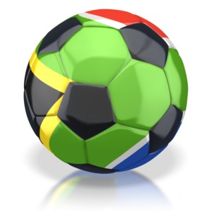 South Africa Soccer Ball PowerPoint clipart graphic preview.