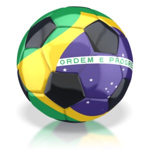 Brazil Soccer Ball PowerPoint clipart graphic preview.