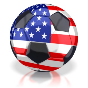 American Soccer Ball PowerPoint clipart graphic preview.