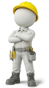 Construction Standing Proud PowerPoint clipart graphic preview.