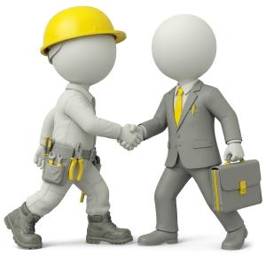 Worker Management Partnership PowerPoint clipart graphic preview.