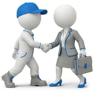 Employee Manager Partnership PowerPoint clipart graphic preview.