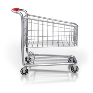 Shopping Cart Side View PowerPoint clipart graphic preview.
