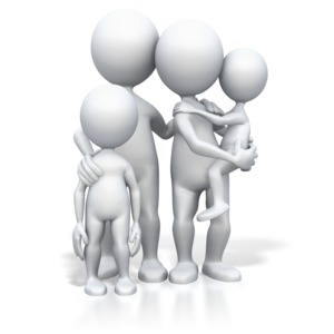 Family of Four Photo PowerPoint clipart graphic preview.