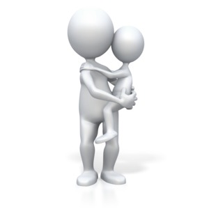 Parent Child Portrait PowerPoint clipart graphic preview.