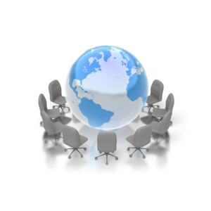 World Conference PowerPoint clipart graphic preview.