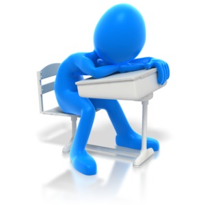 Educational Desk Nap PowerPoint clipart graphic preview.