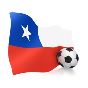 Chile Flag With Soccer Ball PowerPoint clipart graphic preview.