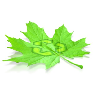 Leaf Recycle Symbol PowerPoint clipart graphic preview.