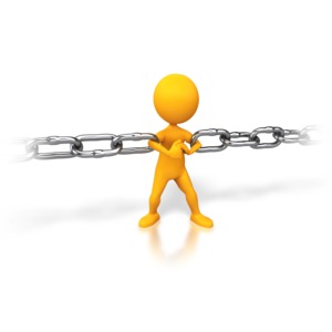 Strong Chain Link PowerPoint clipart graphic preview.