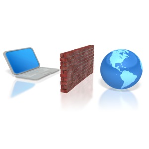 computer firewall PowerPoint clipart graphic preview.