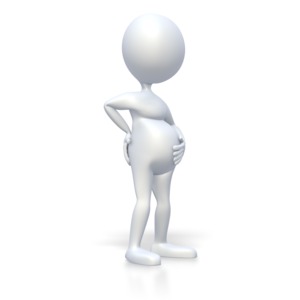 Pregnant Stick Figure PowerPoint clipart graphic preview.