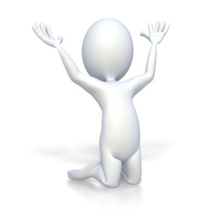 Stick Figure Lifting Hands PowerPoint clipart graphic preview.