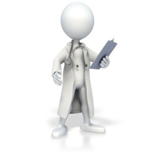 Stick Figure Doctor PowerPoint clipart graphic preview.