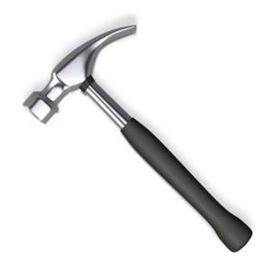 Work Tool Hammer PowerPoint clipart graphic preview.