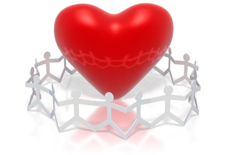 High-resolution clipart illustration of Paper Figures Hold Hands Circle Heart, designed for creative multimedia presentations, dynamic visual storytelling, and professional content design.