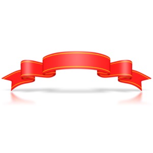 Large Red Flag Banner PowerPoint clipart graphic preview.