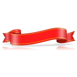 Red Flag Wavy Banner PowerPoint clipart graphic preview.