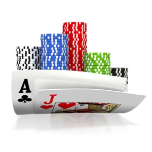 All In Black Jack Gamble PowerPoint clipart graphic preview.