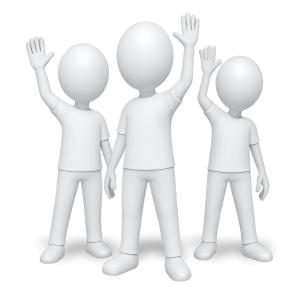 Group With Questions PowerPoint clipart graphic preview.