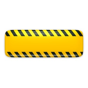 Yellow Bar Caution Construction PowerPoint clipart graphic preview.