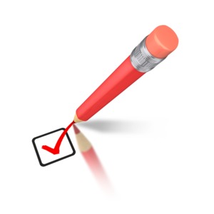 Pencil Drawing Red Check Mark PowerPoint clipart graphic preview.