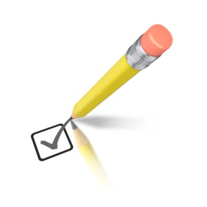 Yellow Pencil Drawing Check Mark PowerPoint clipart graphic preview.