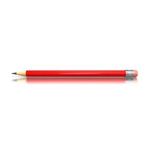 Red Pencil Horizontal PowerPoint clipart graphic preview.