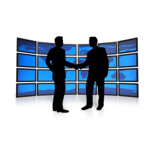 World Business Agreement PowerPoint clipart graphic preview.