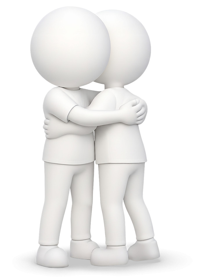 High-resolution clipart illustration of Giving Hug, designed for creative multimedia presentations, dynamic visual storytelling, and professional content design.