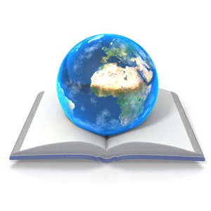 Knowledge Opens the World PowerPoint clipart graphic preview.